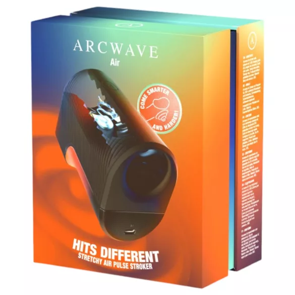 Arcwave Air - Masturbator mit Luftdruckwellen, dehnbar, akkubetrieben (schwarz)