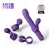 Magic Stick - Vibrator mit wechselbaren Aufsätzen (Lila)