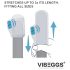 VIBEGGS Twisty Tongues - Vibrierendes Ei-Masturbator (Weiß)