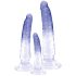 Crystal Clear - Analdildo Trainer Set - 3 Stück (Transparent-Blau)