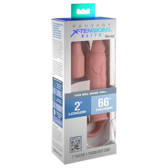 X-TENSION Elite 2 - Penishülle mit Ringen (natürlich)