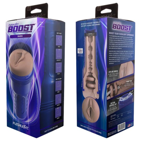 Fleshlight Boost Bang - realistische Vaginal-Masturbator (natur)