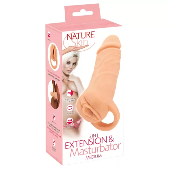 Nature Skin - Penismanschette & Masturbator - 18cm (natur)