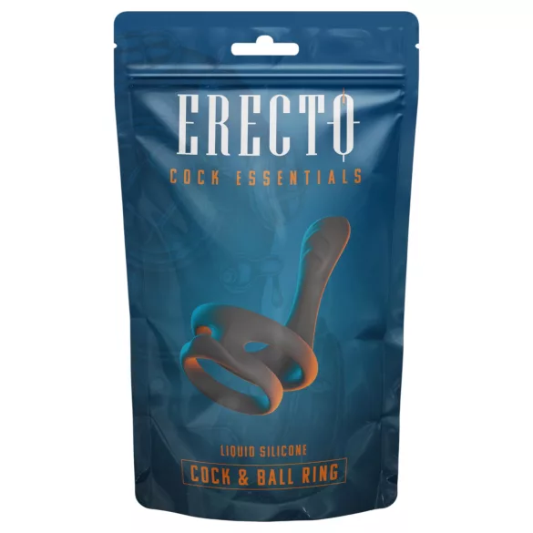 Erecto - Penis- und Hodenring (schwarz)