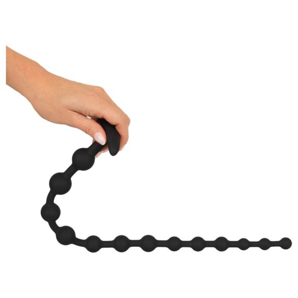 Black Velvet - Perlen Anal-Dildo (schwarz)
