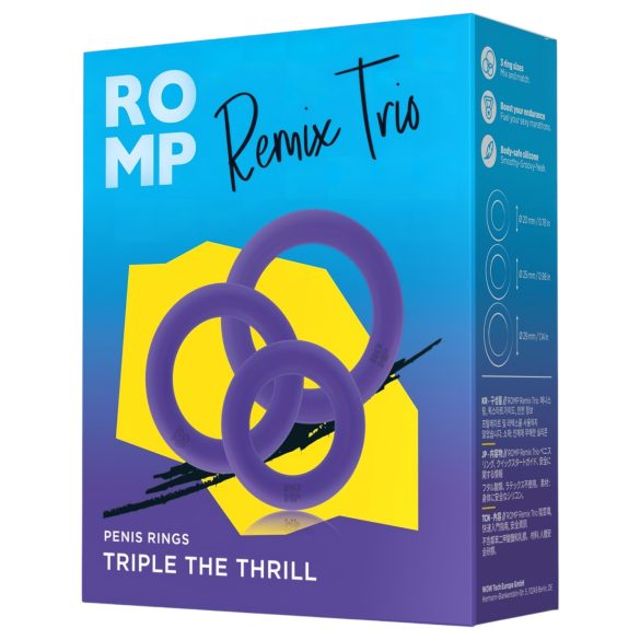 ROMP Remix Trio - Penisring-Set - 3 Stück (lila)