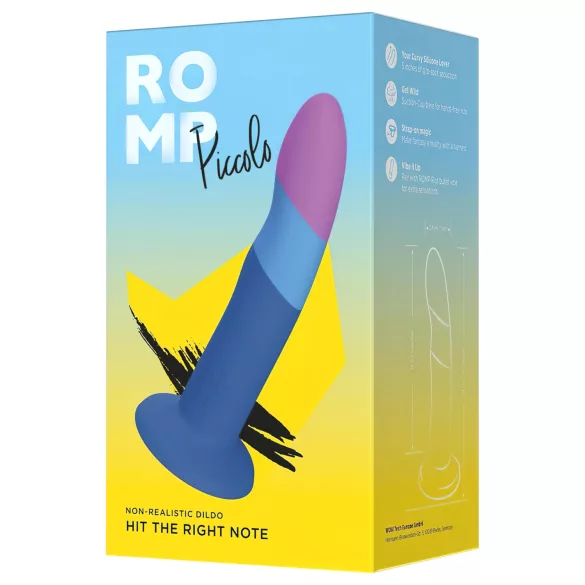 ROMP Piccolo - Flexibler Silikon-Dildo (blau-violett)
