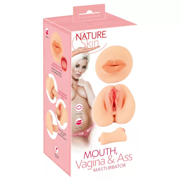 Nature Skin - Vagina- und Mund-Masturbator (natur)