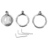 Fetish Collection - Mini-Penis-Käfig mit 3 austauschbaren Hodenklemmen (Silber)