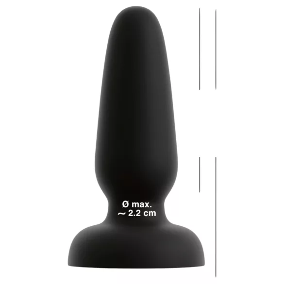 Black Velvets - Silikon Analplug mit Saugnapf (schwarz) - S