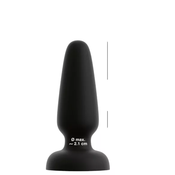 Black Velvets - Silikon Analplug mit Saugnapf (schwarz) - M