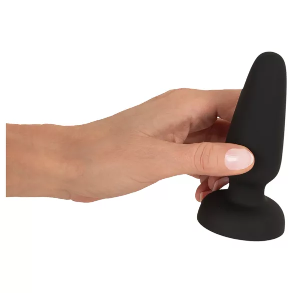 Black Velvets - Silikon Analplug mit Saugnapf (schwarz) - M