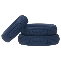   Svakom Triooo - Set aus weichen Silikon-Penisringen (blau) - 3 Stück