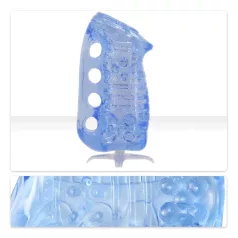   Fleshlight Fleshskins Grip Blue Ice - an beiden Enden offener Masturbator (blau)