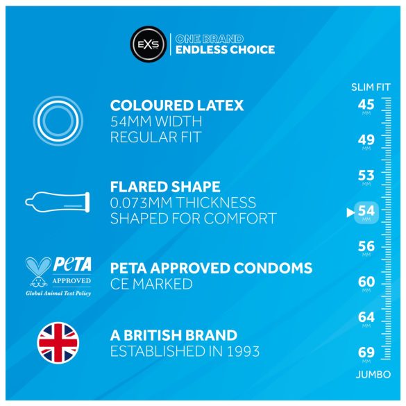 EXS Black - Schwarzes Latexkondom (12 Stk.)