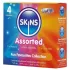 Skins - gemischte Kondome - genoppt, natur, extra dünn (4 Stk.)