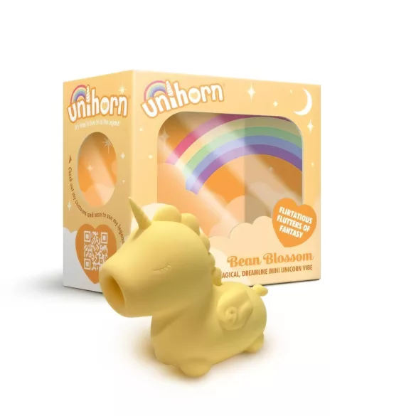 Unihorn Bean Blossom - Akku-Einhorn-Klitorisstimulator (gelb)