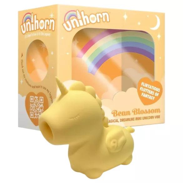 Unihorn Bean Blossom - Akku-Einhorn-Klitorisstimulator (gelb)