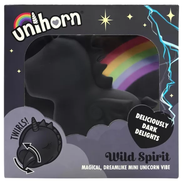 Unihorn Wild Spirit - Wiederaufladbarer Einhorn-Klitoris-Stimulator (schwarz)
