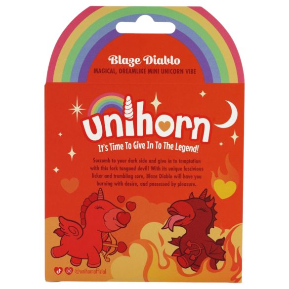 Unihorn Blaze Diablo - Wiederaufladbarer Einhorn-Vibrationsstab (Rot)
