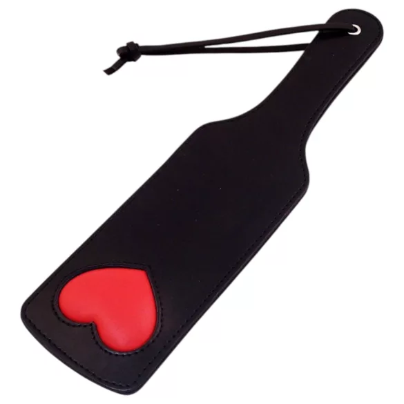 Rouge - echtes Leder, herzförmiger Klopfer (schwarz)