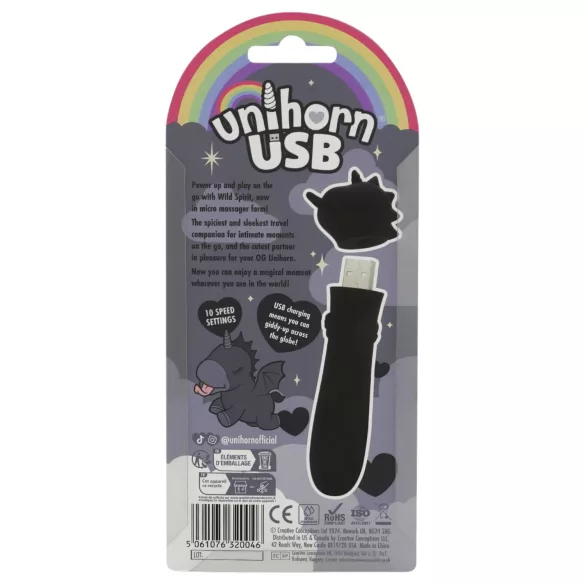 Unihorn Wild Spirit - Akku-Minivibrator (schwarz)