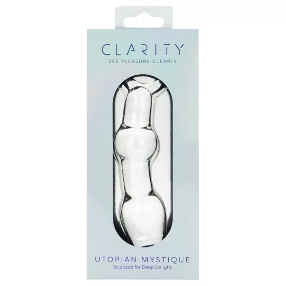 Clarity Utopian Mystique - geripptes Glas-Anal­dildo (transparent)