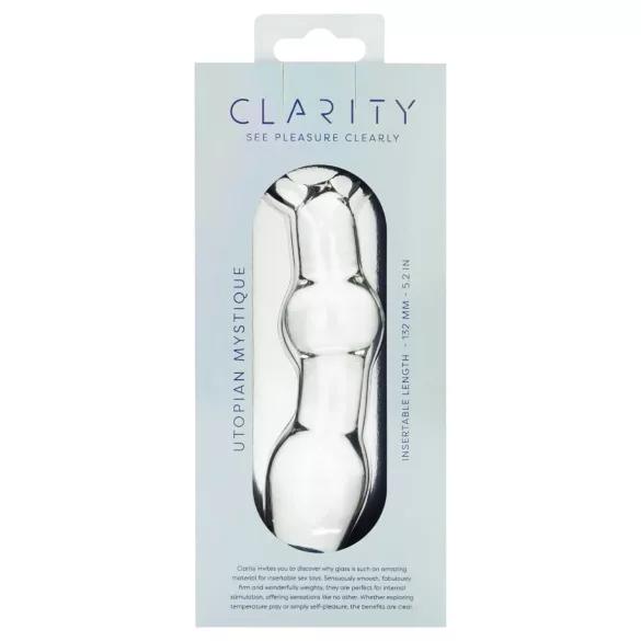 Clarity Utopian Mystique - geripptes Glas-Anal­dildo (transparent)