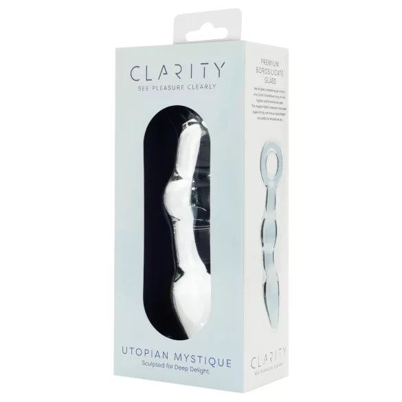 Clarity Utopian Mystique - geripptes Glas-Anal­dildo (transparent)