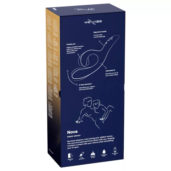 We-Vibe Nova 2 - App-gesteuerter flexibler Vibrator mit Klitorisstimulator (blau)