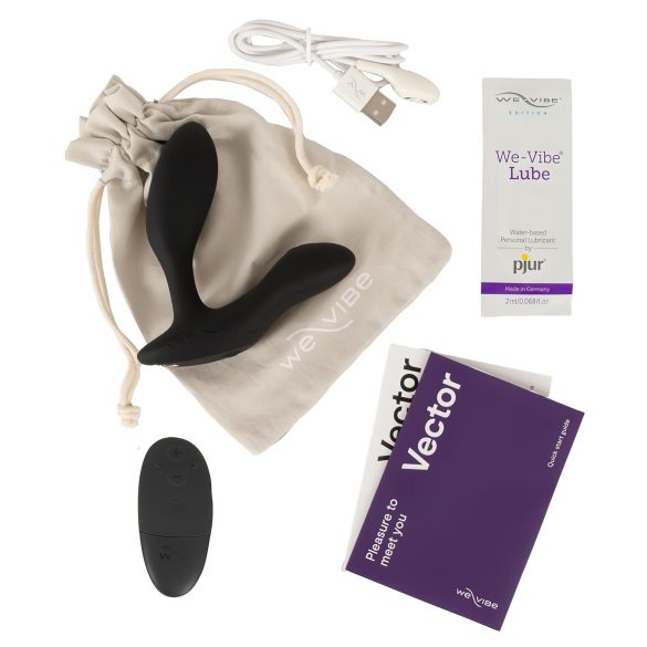 We-Vibe Vector+ - Wiederaufladbarer smarter Anal-Vibrator (schwarz)