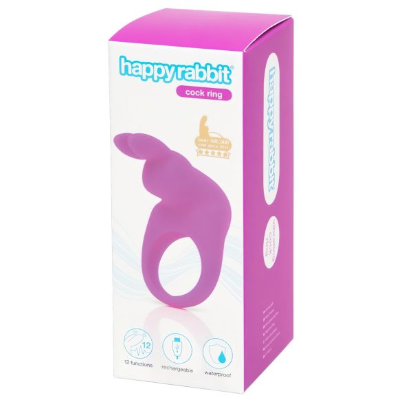 Happyrabbit Cock - Wiederaufladbarer Vibrations-Penisring (Lila)