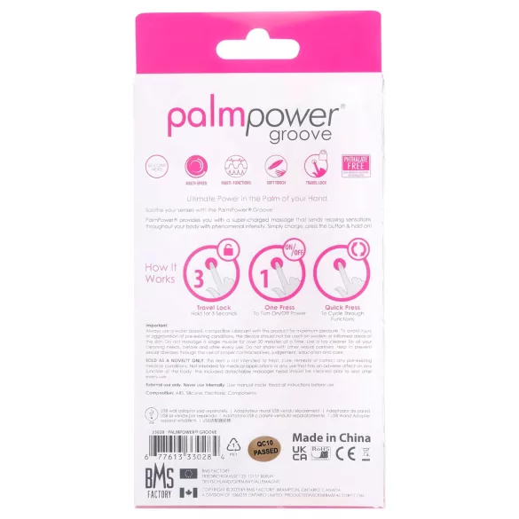 PalmPower groove - wiederaufladbarer Massagestab (pink)