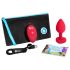 b-vibe heart - Wiederaufladbarer Analvibrator mit Fernbedienung (rot)