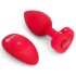 b-vibe Herz - Akku Funk Anusvibrator (rot)