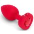 b-vibe Herz - Akku Funk Anusvibrator (rot)