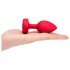 b-vibe Herz - Akku Funk Anusvibrator (rot)
