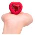 b-vibe Herz - Akku Funk Anusvibrator (rot)