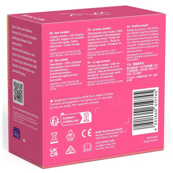 We-Vibe Sync Lite - smarter Radio-Paarsvibrator (pink)
