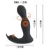 Rebel - 2in1 Prostata-Vibrator mit Fernbedienung (schwarz)