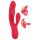 Smile Pulsierender Hase - Akkubetriebener 3-Motor-Vibrator (Rot)