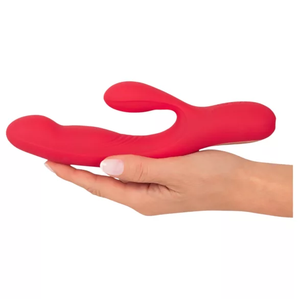 Smile Thumping Rabbit - Roter Akkuvibrator mit 3 Motoren