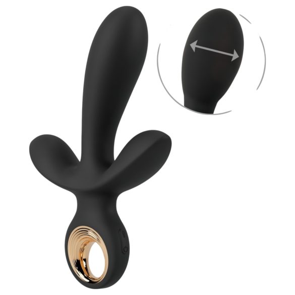 Eternal - Aufblasbarer Dreifach-Vibrator (schwarz)