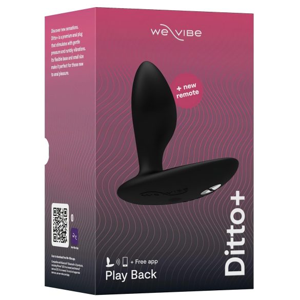 We-Vibe Ditto+ - Smarter, wiederaufladbarer Analvibrator (Schwarz)