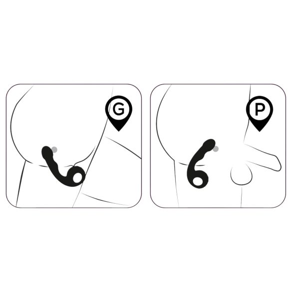 Black Velvet - G- und P-Punkt Vibrator (schwarz)