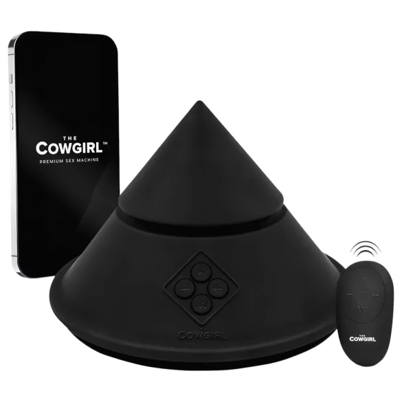 Der Cowgirl Cone - intelligente Sexmaschine mit verschiedenen Aufsätzen (schwarz)