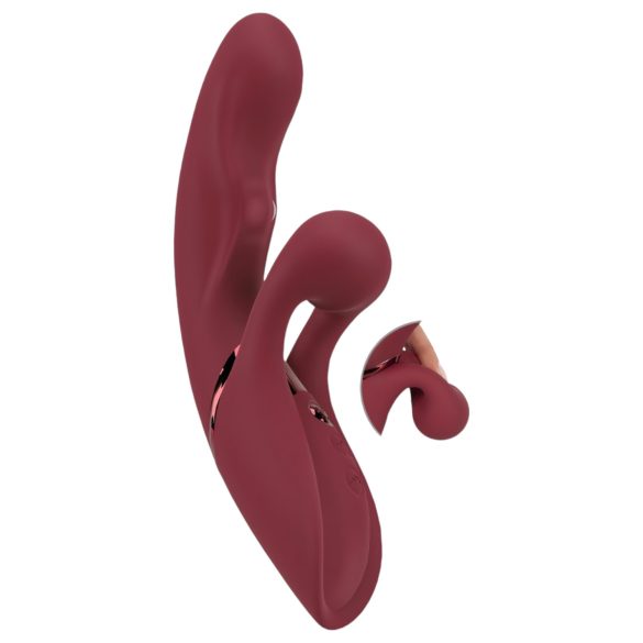 Javida 2-fach Funkton Rabbit - Akku-Klitoris-Vibrator (rot)