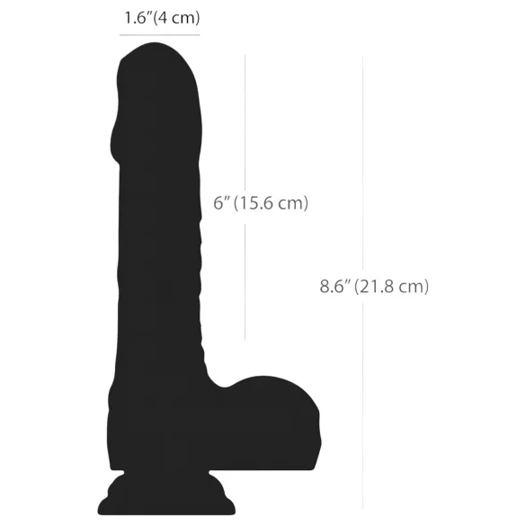 Naked Addiction - Realistischer Stoß-Vibrator (schwarz)