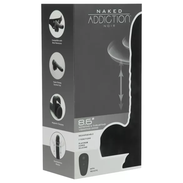Naked Addiction - Realistischer Stoß-Vibrator (schwarz)
