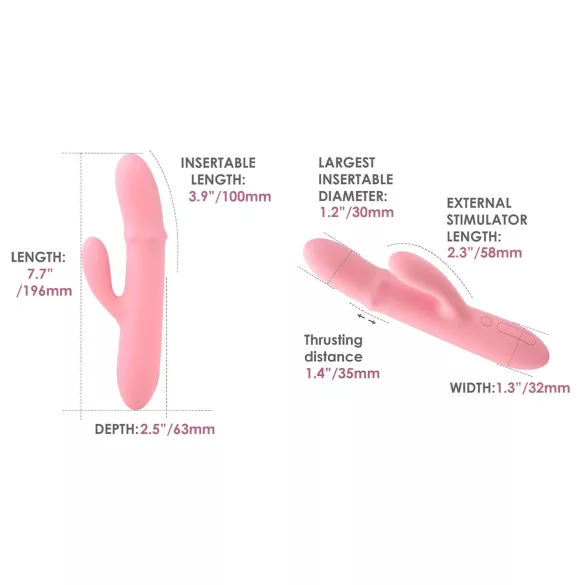 Svakom Mora Neo - App-gesteuerter Vibrator mit Perlen und Klitorisschaft (Pink)